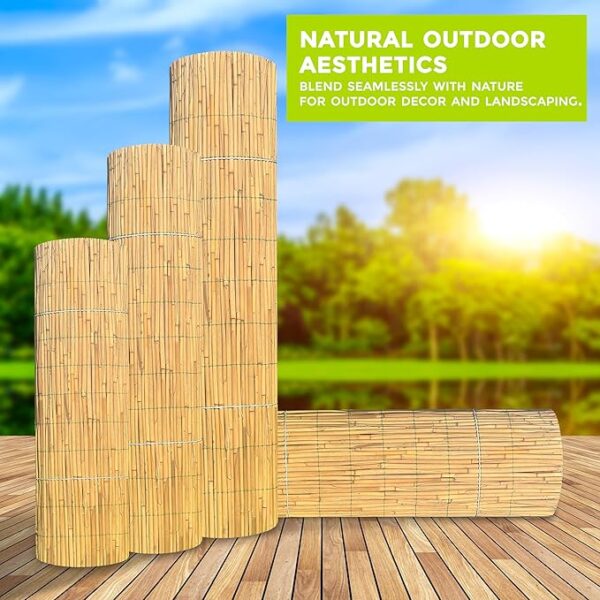 Reed Bamboo Fence Screening Outdoor Wind and Sun protection (1.2m x 4m) - Image 4