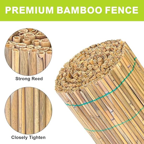 Reed Bamboo Fence Screening Outdoor Wind and Sun protection (1.2m x 4m) - Image 5